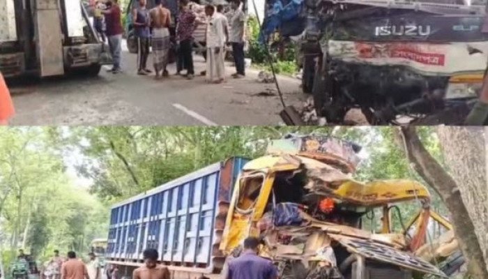​মাদারীপুরে ট্রাক ও সংবাদ পত্রের পিকআপের মুখোমুখি সংঘর্ষে চলক নিহত, আহত অন্তত ৫