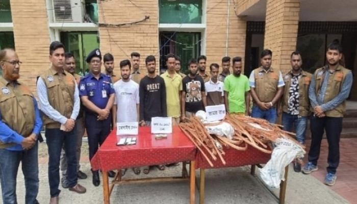 ​নাটোরে জুট মিলে লণ্ঠিত মালামাল সহ ৬ ডাকাত গ্রেফতার
