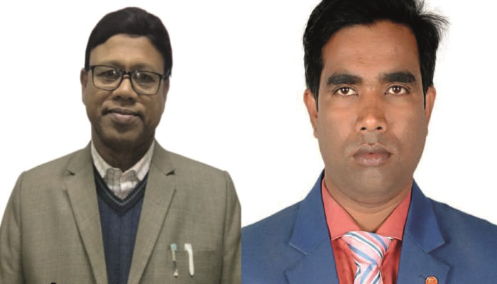 ​নওগাঁ জেলা টেলিভিশন অ্যাসোসিয়েশনের সভাপতি মোফাজ্জল হোসেন, সাধারণ সম্পাদক আশরাফুল নয়ন