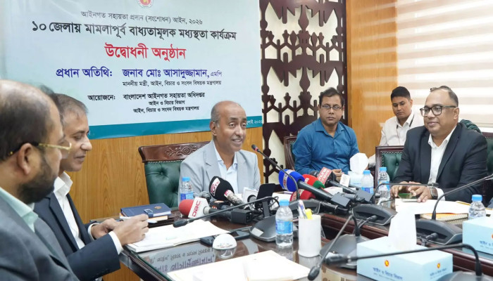 দেশে গড়ে ৬২ দশমিক শূন্য ২ শতাংশ মামলা দায়ের হ্রাস পেয়েছে
