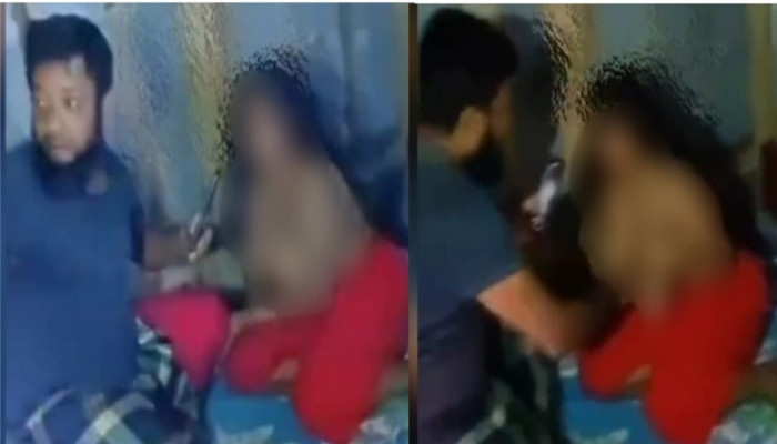 ​নারীকে অর্ধউলঙ্গ করে ভিডিও করলো যুবক, ধারনের দৃশ্য ভাইরাল