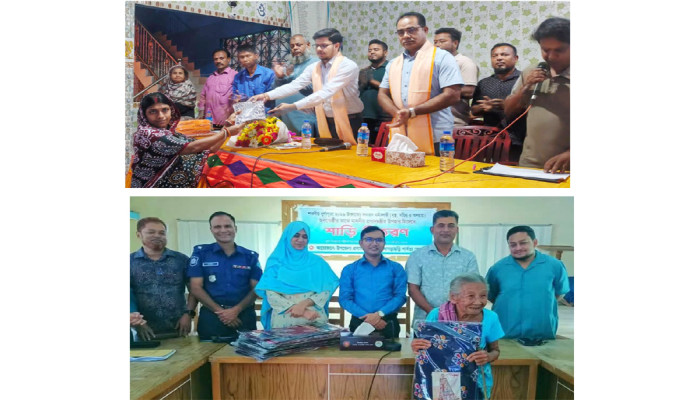 লক্ষ্মীছড়ি ও রামগড়ে শারদীয় দুর্গাপূজায় প্রধানমন্ত্রীর উপহারের শাড়ি বিতরণ
