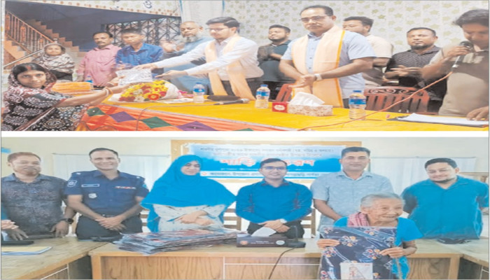 লক্ষ্ণীছড়ি ও রামগড়ে শারদীয় দুর্গাপূজায় প্রধানমন্ত্রীর উপহারের শাড়ি বিতরণ