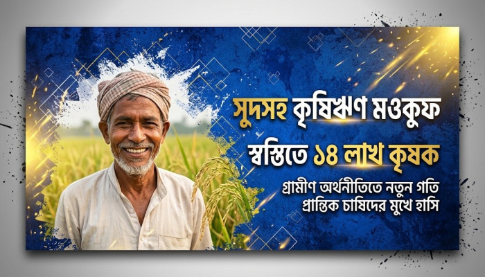 সুদসহ কৃষিঋণ মওকুফ: স্বস্তিতে ১৪ লাখ কৃষক