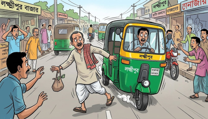 রাস্তা পার হতে গিয়ে সিএনজির ধাক্কায় প্রাণ গেল লক্ষ্মীপুরের কৃষকদল নেতার